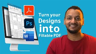 Creating Fillable PDF  From Photoshop  Word Designs to Adobe Acrobat Forms [upl. by Yluj492]