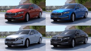 New SKODA OCTAVIA 4 facelift  COLOURS 2024 [upl. by Druce310]