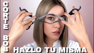 COMO HACERTE EL CORTE BOB TU MISMA  Despunte de cabello corto  MELENA [upl. by Yadsendew]