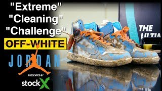 OffWhite Jordan 1 UNC Extreme Cleaning Challenge presented by StockX [upl. by Aeila]