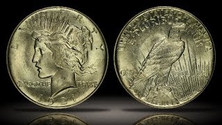 1921 High Relief Silver Peace Dollar PCGS MS66 [upl. by Egan244]