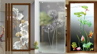 Beautiful frosted glass film and staind glass room divider ideas Letest frosted glass ideas [upl. by Hermes]