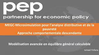 Microsimulation pour l’analyse distributive et de la pauvreté  Approche comportementale descendante [upl. by Arondel]