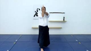 Aikido Weapons  Ken Suburi  Ichi No Suburi [upl. by Rasecoiluj]