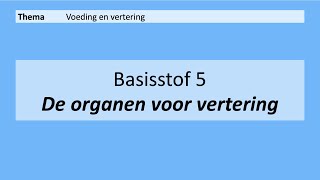 VMBO 4  Voeding en vertering  Basisstof 5 De organen voor vertering 8e editie [upl. by Pauwles]