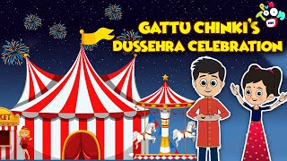 Gattu Chinkis Dussehra Celebration  Dussehra Celebration  English Cartoon  Stories PunToon Kids [upl. by Ajnot]