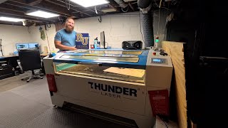 Bethel University Custom Laser Cut Acrylic Sign  Making Custom Acrylic Signs with Thunder Nova 51 [upl. by Carling]