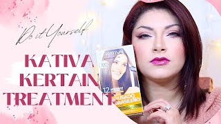 🇺🇸 KATIVA BRAZILIAN STRAIGHTENING Keratin Hair Treatment  Home  Step by Step How to amp Full Review [upl. by Risay]