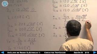 Análisis de Redes Eléctricas 1Circuitos Trifásicos Sesión 8 213 [upl. by Sanez]