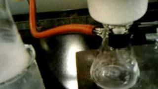 filtering purified product Phenacetin amide synthesis3gp [upl. by Ecnadnak]