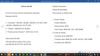 Contabilidad Práctica Registro de Operaciones y Cálculo de IVA en OFICINAS CENTRALES SA [upl. by Carnes835]