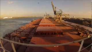 Time Lapse Port of Rotterdam mv Berge Stahl [upl. by Ahcmis]