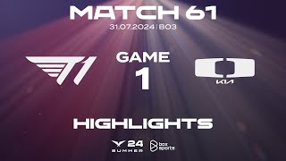 Highlights T1 vs DK  Game 1  Tuần 7 Ngày 1  LCK Mùa Hè 2024 [upl. by Direj432]