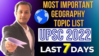 Most Important Geography Questions for Prelims 2022 [upl. by Llerut877]