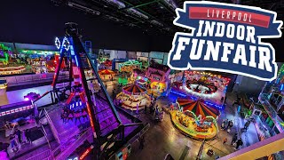 Indoor Funfair Liverpool December 2023  Full Line Up Tour and On Ride POVs [upl. by Jac889]