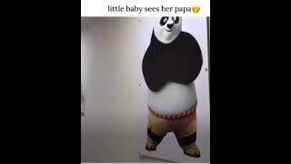 Baby calling panda a papa kungfupanda disney cutebabeis funnybaby baby [upl. by Yttik691]