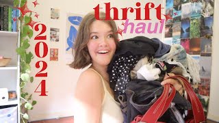 the best tryon thrift haul new closet for 2024 🍒 [upl. by Meldoh]