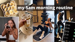 my realistic 5am morning routine gym edition [upl. by Rotman]