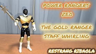 ReviewReseña THE GOLD RANGER STAFF WHIRLING 1996 Asst 2530 pink Power Rangers español Bandai [upl. by Hoxsie37]