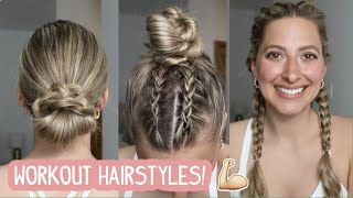 EASY GYMWORKOUT HAIRSTYLES PART 2 HAIRSTYLES FOR SUMMER  Short Medium and Long Hairstyles [upl. by Navada]