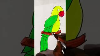 Easy parrot drawing  ishikapatelartandcraft youtube shorts art drawing art views  viwers 🦜🦜 [upl. by Aissilem]