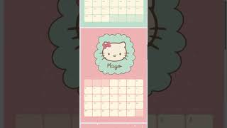 Calendario 2025 Hello Kitty pdf imprimible DIY ideas he hellokitty diseño calendar planner [upl. by Yerfoeg]