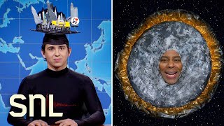 Weekend Update Earthquake and Eclipse on the 48 Magnitude Earthquake and the Solar Eclipse  SNL [upl. by Martres182]