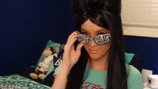 Snooki Halloween Tutorial Makeup Hair Costume and Rhinestone Sunglasses [upl. by Aoket]