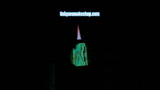 Scorch torch lighter double flame glow in the dark model 61649 glowinthedark torch UniqueSmoke [upl. by Liesa]