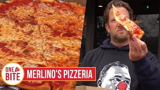 Barstool Pizza Review  Merlinos Pizzeria Cranston RI [upl. by Arakaj]