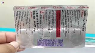 Citistar Tablet  Citicoline Sodium Tablets Uses  Citistar Tablet Uses Side effects benefits Dosage [upl. by Rhetta]