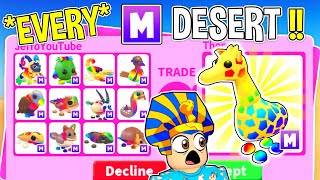 I Traded EVERY MEGA NEON Desert Egg Pet In Adopt Me  Roblox Adopt Me Trading Proof COMPILATION [upl. by Norted695]