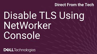 How to Disable TLS 10 and TLS11 connections to PostgreSQL DB port 5432 on Dell NetWorker Console [upl. by Weil]