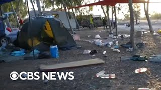 Evidence of massacre remains at Israeli music festival site [upl. by Kora810]