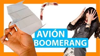 Como Hacer una AVIÓN BOOMERANG DE PAPEL  Fácil y Bien Explicado [upl. by Olympium109]