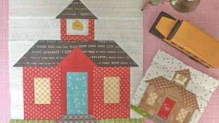 Schoolhouse Quilt Block Tutorial amp a GIVEAWAY [upl. by Jermayne538]