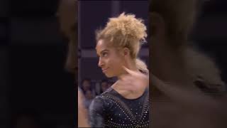 How Did She Get A 10 By Messing Around gymnast beam simonebiles funny messingaround spider [upl. by Yroffej960]