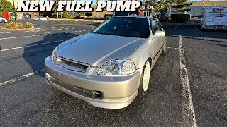 Installing a New Walbro 255 Fuel Pump in a 1998 Honda Civic [upl. by Nnylrahc131]