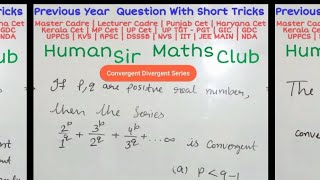 Infinite Series Convergence amp Divergence  Real Analysis KeralaCet MPCet UPCet UPTGT UPPGT [upl. by Arehc]