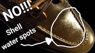 How to Remove Water Spots from Shell Cordovan Boots🥾 [upl. by Haras69]