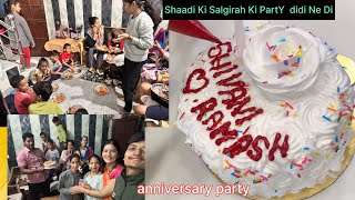 Shaadi Ki Salgirah Ki Party 🥳 didi Ne Di 🍾🥳❤️ ArvindRawatukvlogs e [upl. by Fawna]