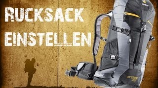 Backpacking  Trekkingrucksack richtig einstellen HD [upl. by Cleti]