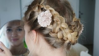 Tuto coiffure  Couronne tressée [upl. by Pavkovic]