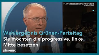 GrünenParteitag Politikwissenschaftler Prof Korte zum Wahlergebnis der Vorstandswahl B90Grüne [upl. by Eduj]