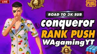 🔴ROAD TO 3K SUB😱PUBG Mobile🔴 RANK PUSC❤️ WAgamingYTpubgmobile ytshorts viral [upl. by Aznerol]