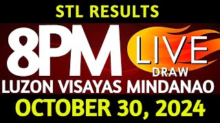 Stl Result Today 800 pm draw October 30 2024 Wednesday Luzon Visayas and Mindanao Area Live [upl. by Reinhart]