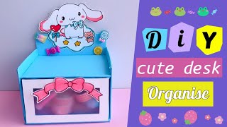 how to make cute desk organiser handmade cardboard desk organiser at home Diy desk organiser DIY [upl. by Gerianna]