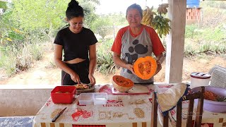 PREPARANDO ABOBORA REFOGADA COM MINHA para o almoço [upl. by Lleraj]