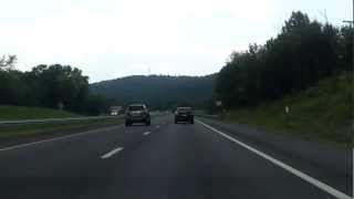 New York State Thruway Interstate 87 Exits 21A to 21B southbound [upl. by Anilasor]