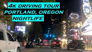 Portland Oregon  4k Night Driving  2024 [upl. by Rimas]